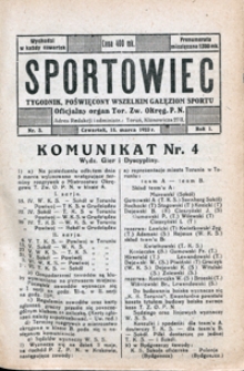 Sportowiec, 1923, nr 3