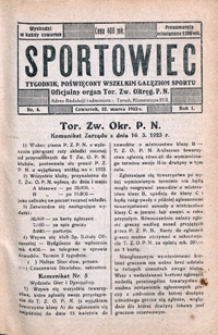 Sportowiec, 1923, nr 4
