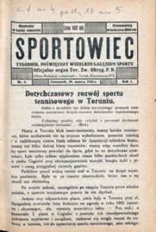 Sportowiec, 1923, nr 5