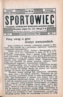 Sportowiec, 1923, nr 7