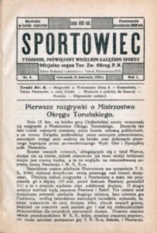 Sportowiec, 1923, nr 8