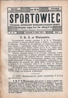 Sportowiec, 1923, nr 14