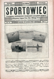 Sportowiec, 1923, nr 18