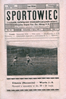 Sportowiec, 1923, nr 19