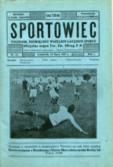 Sportowiec, 1923, nr 21