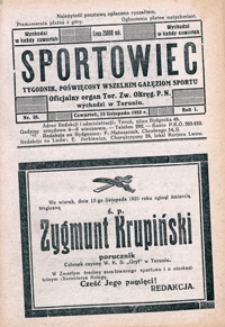Sportowiec, 1923, nr 38