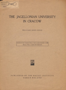 The Jagellonian University in Cracow