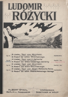 Orfan : 4 pieśni do sł&oacute;w Cezarego Jellenty : op.12 : [na głos wysoki z tow. fortepianu] / Deutsch von Stefania R&oacute;życka, Cesar Jellenta
