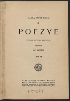 Poezye. Wydanie zupełne krytyczne, T.6