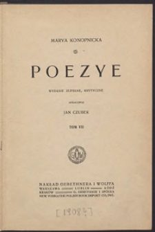 Poezye. Wydanie zupełne krytyczne, T.7