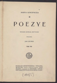 Poezye. Wydanie zupełne krytyczne, T.8