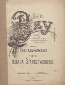 Bzy : [pieśń] Des dur : deklamacya lub śpiew z towarzyszeniem fortepianu lub sam fortepian / słowa Tadeusza Kończyca