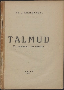 Talmud : co zawiera i co naucza