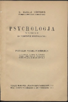 Psychologja w zarysie na podstawie doświadczenia