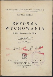 Biblioteka przekład&oacute;w dzieł pedagogicznych t. 19