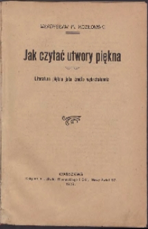 Jak czytać utwory piękna