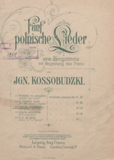Pod jej okienkiem = Und kommt die Holde : [pieśń] A-dur : f&uuml;r eine Singstimme mit Begleitung des Piano / Text von Artur Oppman (Or-ot) ; ins Deutsche &uuml;bertr. von J. Guranowski