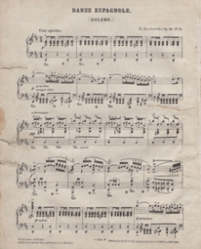 Danse Espagnole : op.12 No 5 : Bolero D-dur : [arrang.] pour piano solo : Rodolphe Strobl