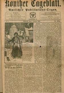 Konitzer Tageblatt.Amtliches Publikations=Organ, nr.1