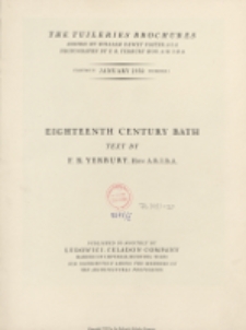 The Tuileries brochures : a series of monographs on European architecture with special reference to roofs of tile. 1930, Vol. II, No 1 January