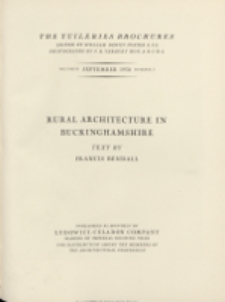 The Tuileries brochures : a series of monographs on European architecture with special reference to roofs of tile. 1930, Vol II, No 5