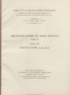 The Tuileries brochures : a series of monographs on European architecture with special reference to roofs of tile. 1929, Part II, No 3 May