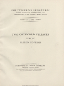 The Tuileries brochures : a series of monographs on European architecture with special reference to roofs of tile. 1929, Vol I, No 4 July