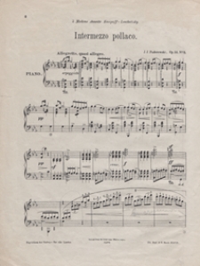 Intermezzo pollaco c-moll : op.14 no 5 : pour piano [z :] "Humoresques de Concert" : cahier 2 - moderne