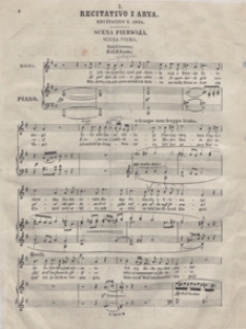 Halka : recitativo i arya Halki z 2 aktu opery : g-moll : [na sopran z towarzyszeniem fortepianu] / [słowa W.Wolskiego]