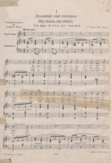 4 Lieder : op.7 : für eine Singstimme mit Begleitung des Pianoforte : mit deutschem, polnischen und englischen Text / słowa Adama Asnyka ; eng. transl. by Constance Bache