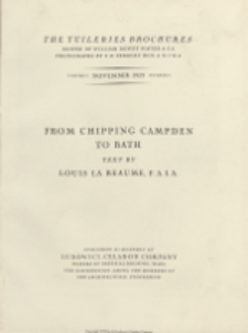 The Tuileries brochures : a series of monographs on European architecture with special reference to roofs of tile. 1929, Vol I, No 6 November