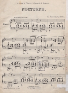 Nocturne B-dur : op.16 no 4 : pour piano [z :] "Miscellanea" ; serie de morceaux