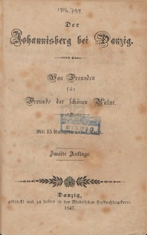 Der Johannisberg bei Danzig : von Freunden für Freunde der schönen Natur ; mit 15 Ansichten und 1 Karte