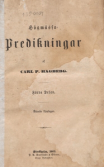 H&ouml;gm&auml;sso-predikningar. D. 1
