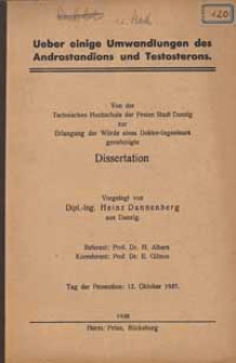 Über einige Umwandlungen des Androstandions und Testosterons