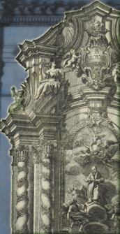 Perspectivæ Pictorum atque Architectorum : Qua porro expeditissima Methodus omnia, quæ ad Architecturam pertinent, optica ratione delineandi exhibetur = Der Mahler und Baumeister Perspectiv [...]. P. 2