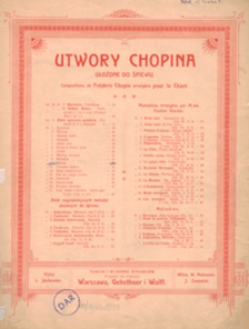 Wojak : [pieśń As-dur op.74 no 10] / słowa Stefan Witwicki ; oprac. Władysław Rzepko