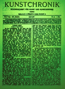 Kunstchronik : Wochenschrift für Kunst und Kunstgewerbe, 1907/1908, Jg. 19