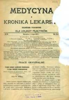Medycyna i Kronika Lekarska : czasopismo tygodniowe dla lekarzy praktyków, 1910, R.45, nr 27