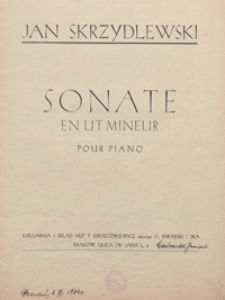 Sonate : en ut mineur : pour piano