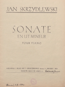 Sonate : en ut mineur : pour piano