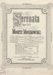 Serenata : D-dur op. 15 No 1 : für Piano zu 2 Händen