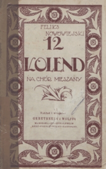 12 Kolend : na [4-głosowy] ch&oacute;r mieszany. - Partytura