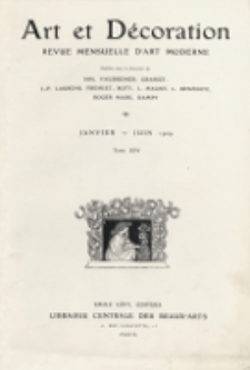 Art et Décoration : revue mensuelle d'art moderne. 1909, Tome XXV, Janvier-Juin