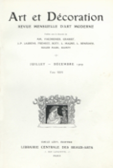Art et Décoration : revue mensuelle d'art moderne. 1909, Tome XXVI