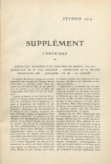Art et décoration : revue mensuelle d'art moderne. 1909 Suppleément Chronique Févier