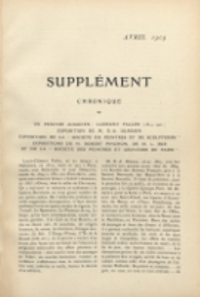 Art et décoration : revue mensuelle d'art moderne. 1909 Suppleément Chronique Avril