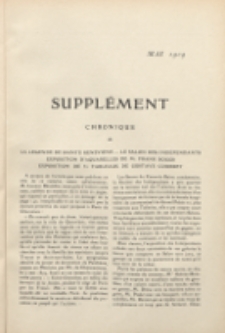 Art et décoration : revue mensuelle d'art moderne. 1909 Suppleément Chronique Mai
