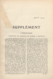 Art et décoration : revue mensuelle d'art moderne. 1909 Suppleément Chronique, Aout