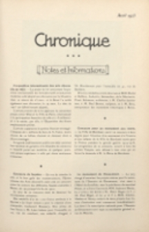 Art et décoration : revue mensuelle d'art moderne 1923, Chronique, avril